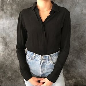 Reformation Black Button Up